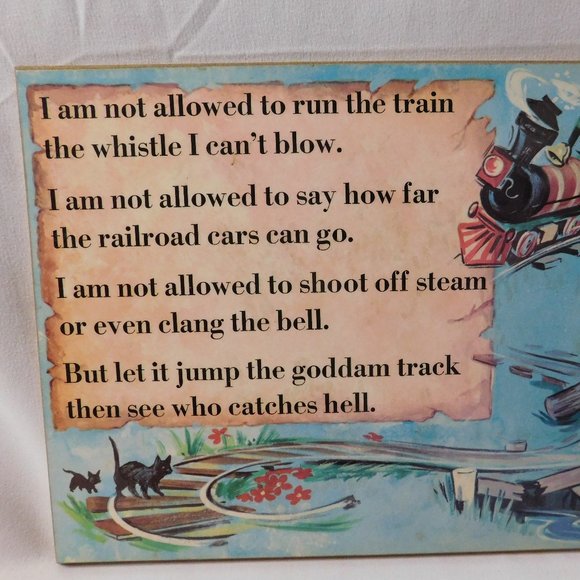 Russ Berrie Other - Vintage Russ Berrie Living Quotes Train Plaque 1975